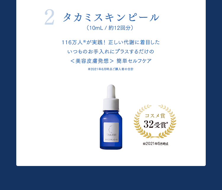 タカミスキンピール（10mL/約12回分）116万人※が実践！正しい代謝に着目したいつものお手入れにプラスするだけの＜美容皮膚発想＞簡単セルフケア※2021年6月時点のご購入者の合計