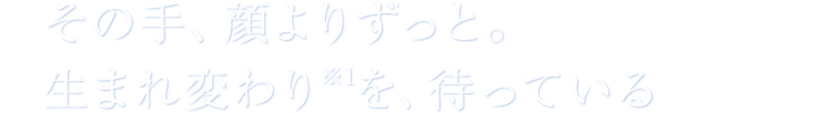 その手、顔よりずっと。生まれ変わりを、待っている。