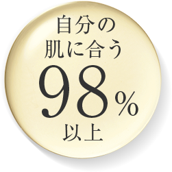 自分の肌に合う 98%