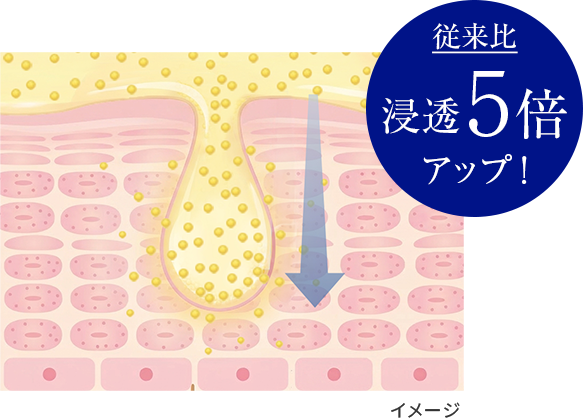 従来比浸透5倍アップ！